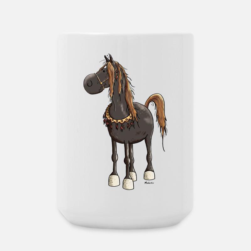 Cheval Arabe Mignon - Chevaux - Grande tasse 440 ml - blanc