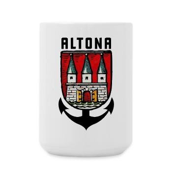 Hamburg Altona Wappen - Altona Flagge - Große Tasse 440 ml - Weiß - Vorne