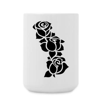 flowers - Large Mug 440 ml - white - Front