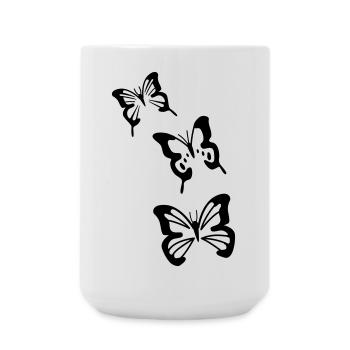 butterflies - Large Mug 440 ml - white - Front