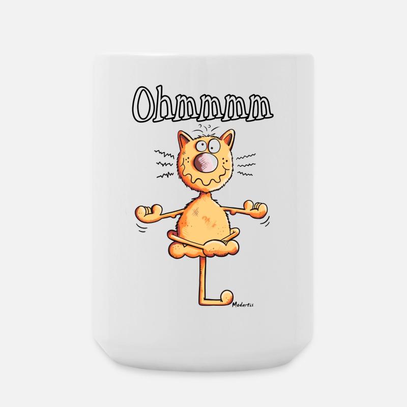 Ohmmmm Katze - Große Tasse 440 ml - Weiß