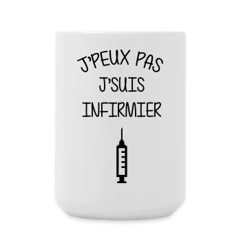Infirmière / Infirmier / Hôpital / Médecine / - Grande tasse 440 ml - blanc - Devant