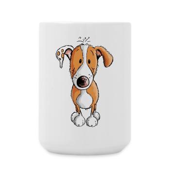 Petit Podenco - Dog - Dogs - Puppy - Pup - Grande tasse 440 ml - blanc - Devant