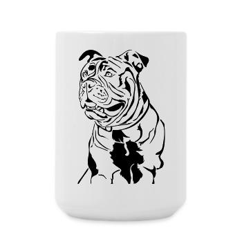 Vieux bouledogue anglais - Grande tasse 440 ml - blanc - Devant