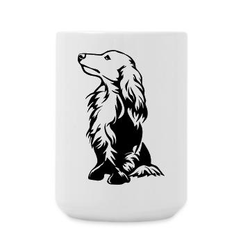 Dackel - Große Tasse 440 ml - Weiß - Vorne