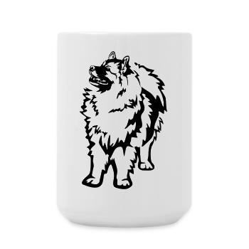 Keeshond - Grande tasse 440 ml - blanc - Devant