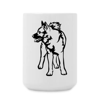 Norwegian Moose Dog - Large Mug 440 ml - white - Front