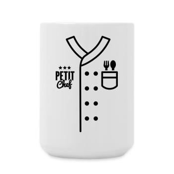 Kinder Koch Uniform Petit Chef Kind Kochen kostüm - Große Tasse 440 ml - Weiß - Vorne