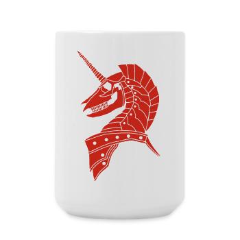 Red Gothic Unicorn - Large Mug 440 ml - white - Front