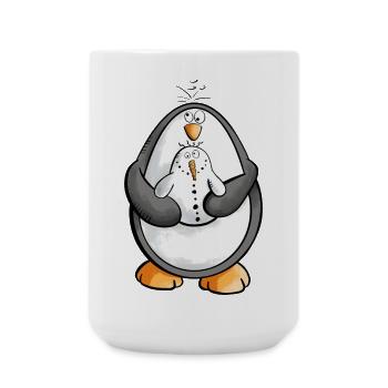 Pinguin und Schneemann sind beste Freunde - Große Tasse 440 ml - Weiß - Vorne