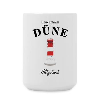 Leuchtturm auf Düne, Insel bei Helgoland, Nordsee - Große Tasse 440 ml - Weiß - Vorne