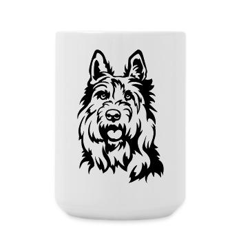 Picard Head - Large Mug 440 ml - white - Front
