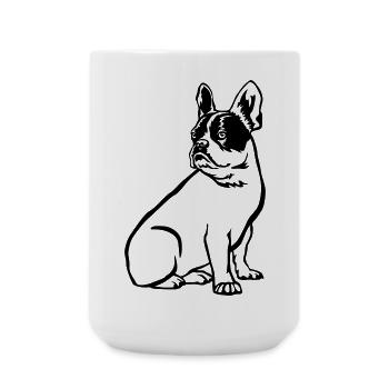 Français Bulldog - Grande tasse 440 ml - blanc - Devant
