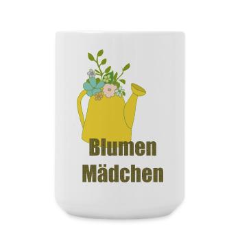 blumen mädchen - Große Tasse 440 ml - Weiß - Vorne