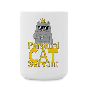 Personal Cat Servant Funny Kitten - Grande tasse 440 ml - blanc - Devant