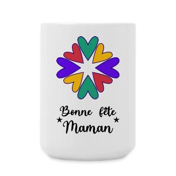 BONNE FÊTE MAMAN. MAMAN. FÊTE DES MÈRES. JE T'AIME - Grande tasse 440 ml - blanc - Devant