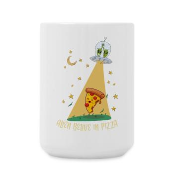Alien Pizza 2 - Large Mug 440 ml - white - Front