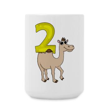 2 birthday 2 years old with animal motif - two - Large Mug 440 ml - white - Front