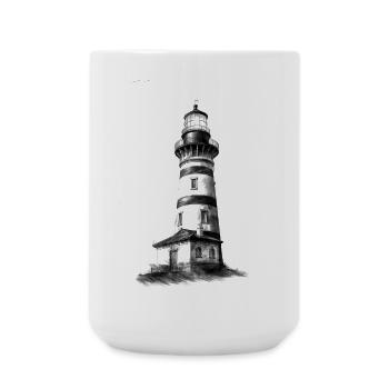 Lighthouse design for self-design - Large Mug 440 ml - white - Front