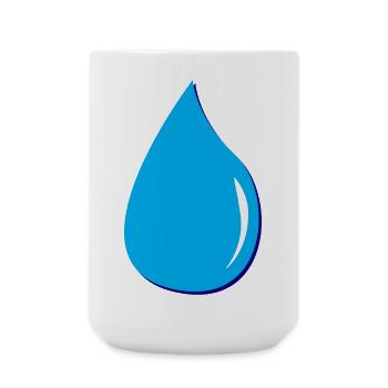 waterdrop water droplets - Large Mug 440 ml - white - Front