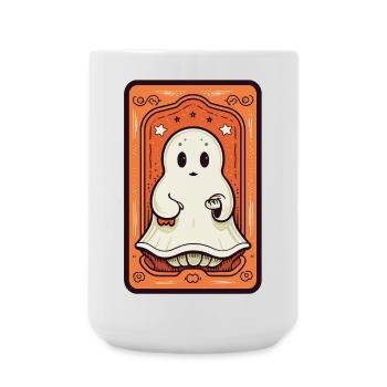 Orange Geist Tarot Karte - Große Tasse 440 ml - Weiß - Vorne