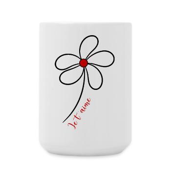 COUPLE. JUST MARRIED. EVJF. SAINT VALENTIN. MARIES - Grande tasse 440 ml - blanc - Devant