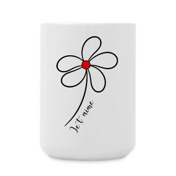 VALENTINSTAG. Junggesellinnenabschied. ICH LIEBE DICH. ICH LIEBE DICH. LIEBE - Große Tasse 440 ml - Weiß - Vorne