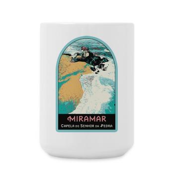 Chapelle Senhor da Pedra, plage de Miramar - Grande tasse 440 ml - blanc - Devant