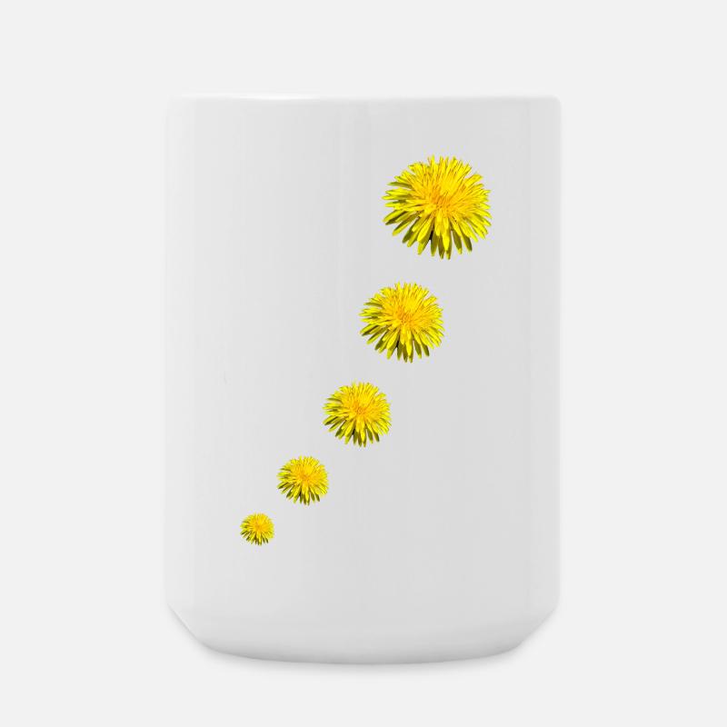 DANDELIONS II - Large Mug 440 ml - white