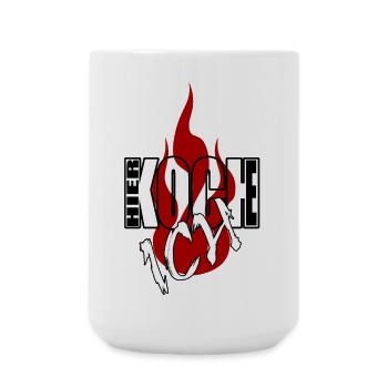 hier koche ich - Große Tasse 440 ml - Weiß - Vorne