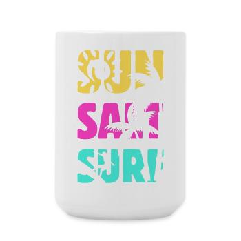 Sun Salt Surf Summer - Large Mug 440 ml - white - Front