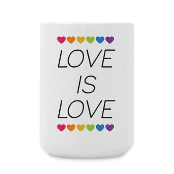 LGBTQ Pride Month - Love is Love - Large Mug 440 ml - white - Front