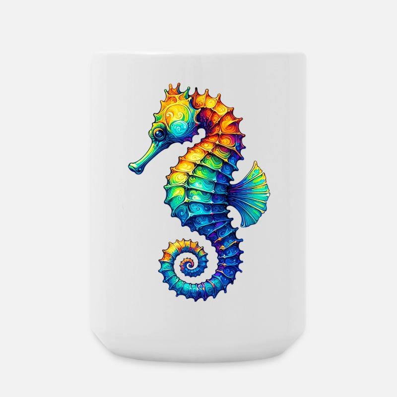 Seepferdchen - Große Tasse 440 ml - Weiß