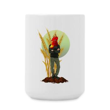 Chicken Man Rooster Comb Hybride - Grande tasse 440 ml - blanc - Devant