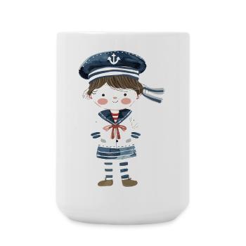 Seglerin Comic Look - Große Tasse 440 ml - Weiß - Vorne