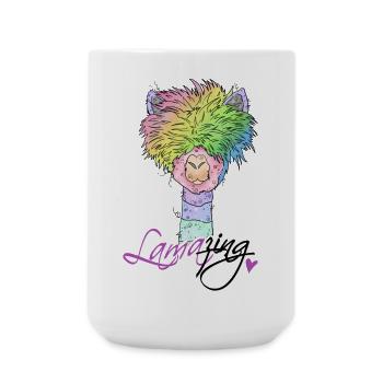 Lama* zing - Große Tasse 440 ml - Weiß - Vorne