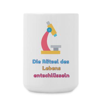 Die Rätsel des Lebens entschlüsseln - Große Tasse 440 ml - Weiß - Vorne