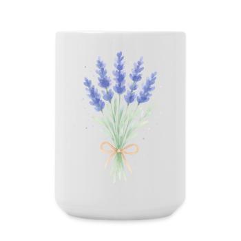 Bouquet de lavande - Grande tasse 440 ml - blanc - Devant