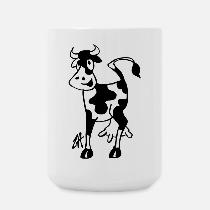 Laughing Cow, One Color Design - Large Mug 440 ml - white