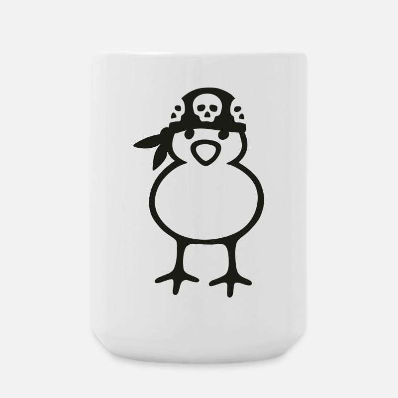pirate chick - Large Mug 440 ml - white