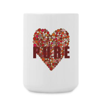 HEART PURE - Große Tasse 440 ml - Weiß - Vorne