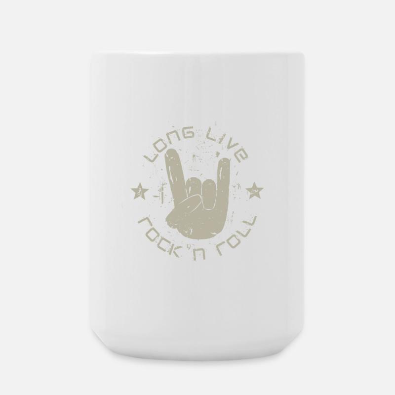 rock 'n' roll - Große Tasse 440 ml - Weiß