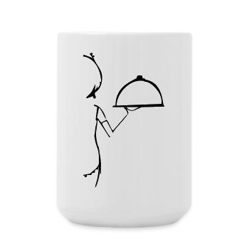 Restaurant, Crew, serveuse - Grande tasse 440 ml - blanc - Devant