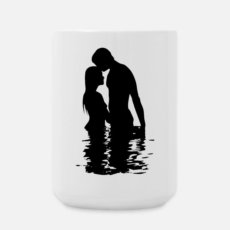 Couple relation cadeau Saint-Valentin - Grande tasse 440 ml - blanc