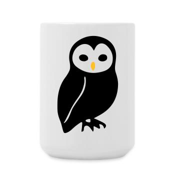 Eule - Große Tasse 440 ml - Weiß - Vorne