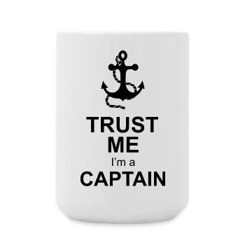 captain anchor - Large Mug 440 ml - white - Front