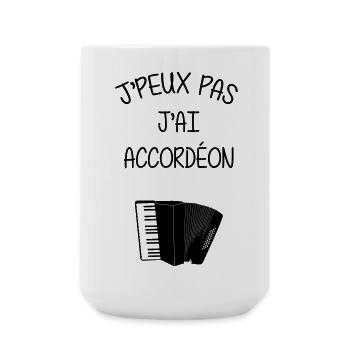 Accordéon / Accordéoniste / Musique / Musicien - Grande tasse 440 ml - blanc - Devant