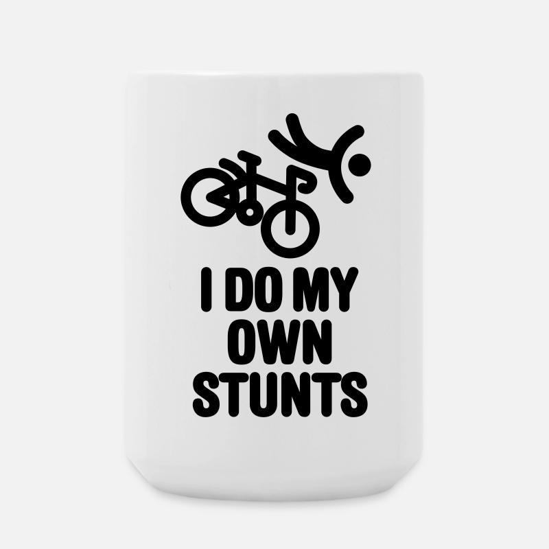 I do my own stunts - racing bicycle - Große Tasse 440 ml - Weiß