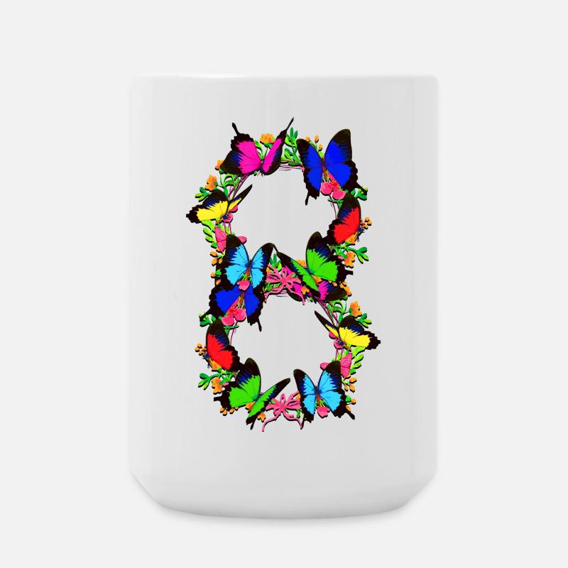 8. Geburtstag - 8 Jahre alt - Kinder - Geschenk - Große Tasse 440 ml - Weiß
