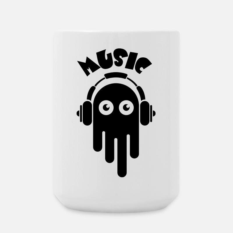 Musik Gespenst Comic Graffiti cartoon Kopfhörer - Große Tasse 440 ml - Weiß